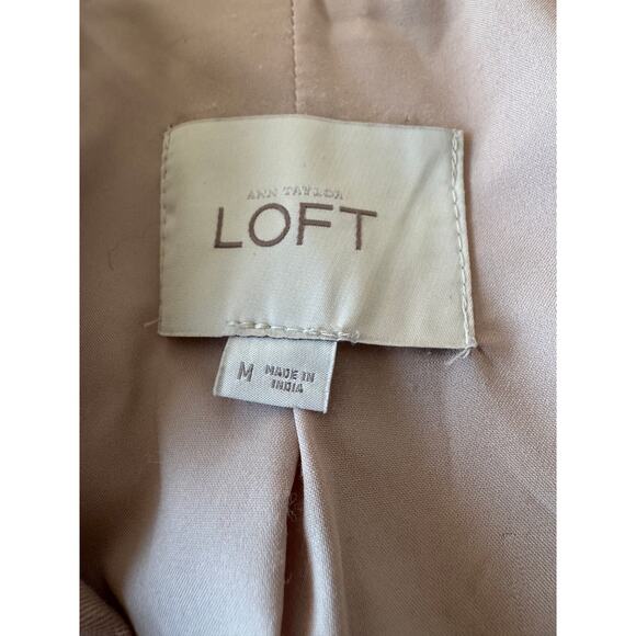 Ann Taylor LOFT Blush Zip Front Utility Jacket Size M - Picture 6 of 6
